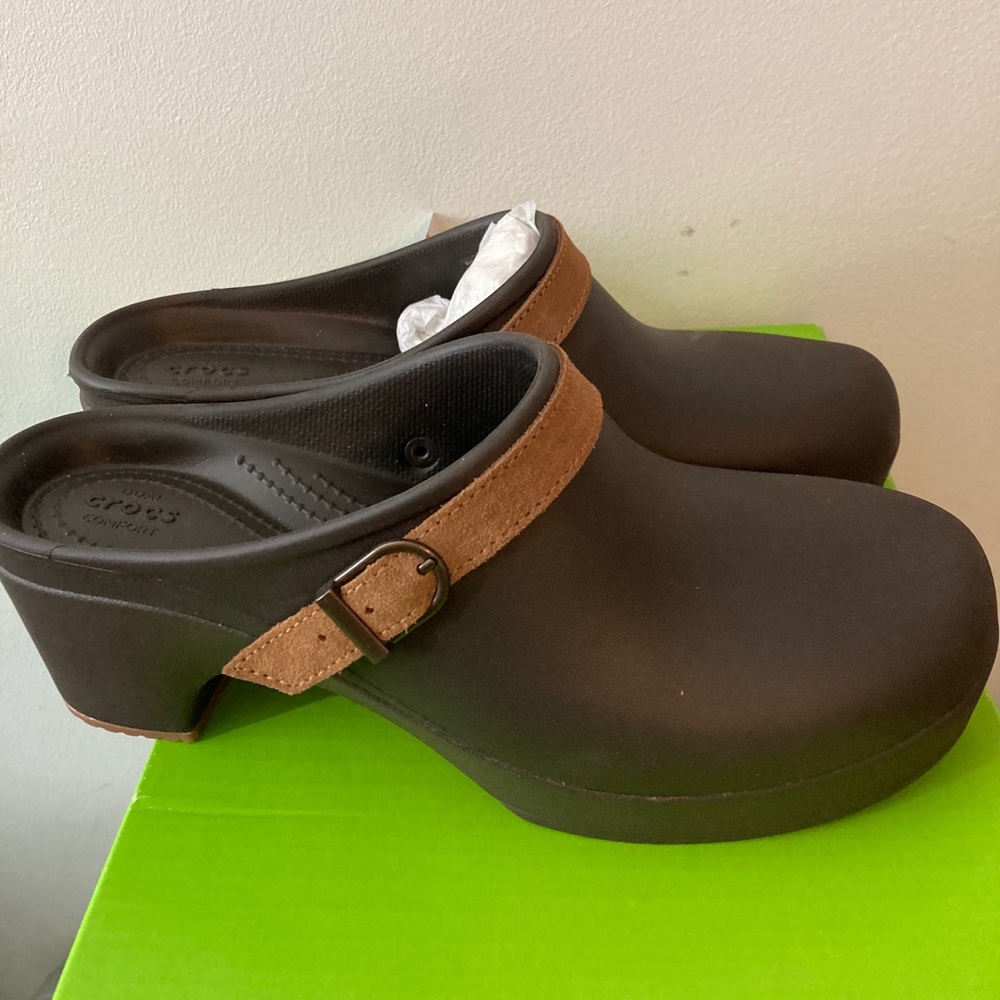 Heeled Croc Clogs